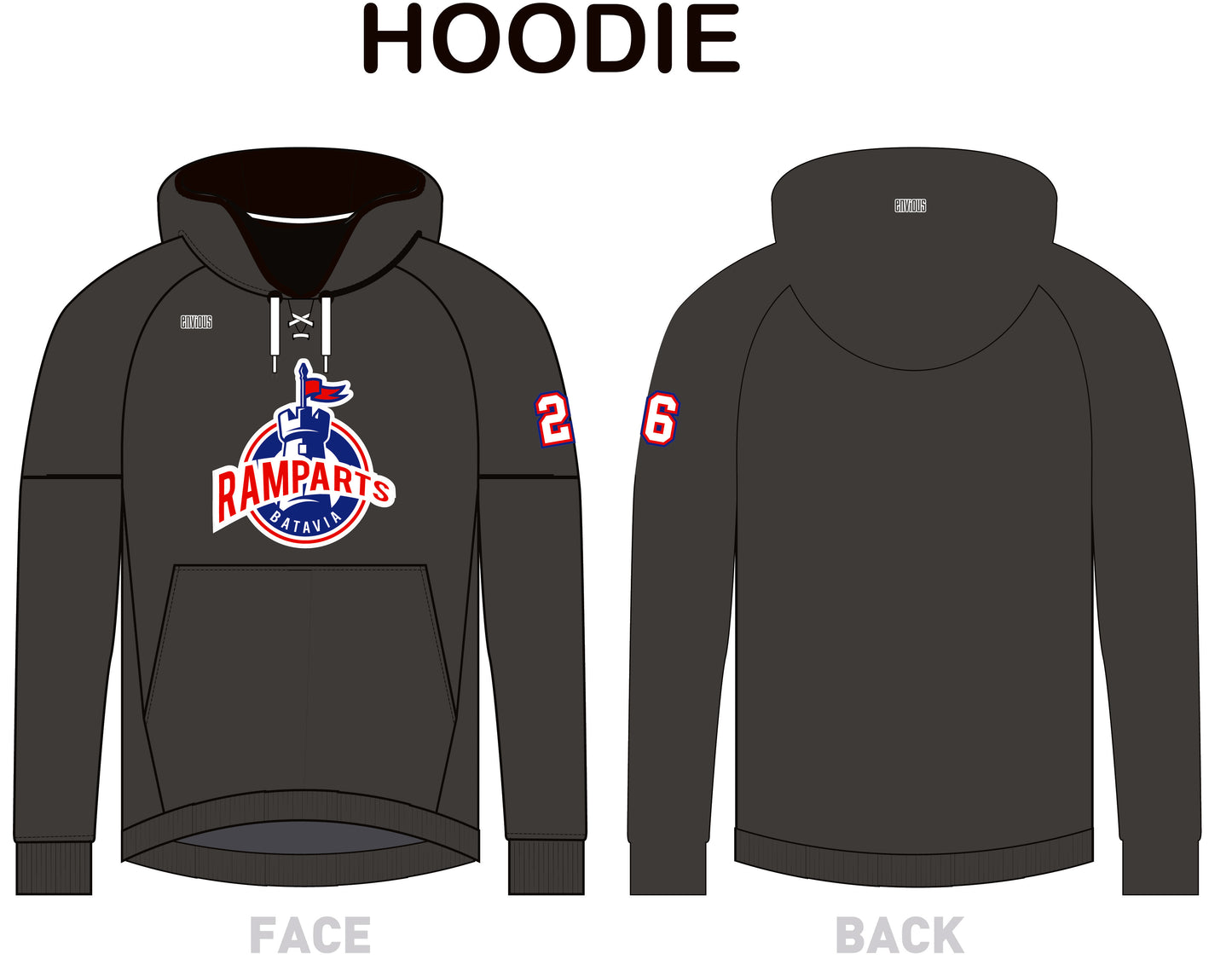 Team Hoodie (lace-neck)