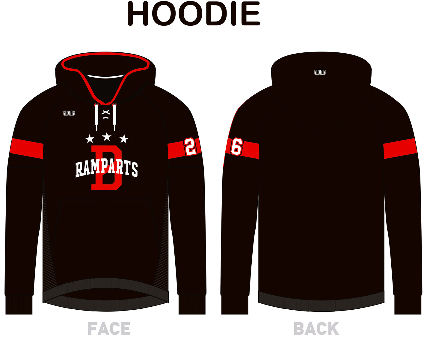 Team Vintage Hoodie (lace-neck)