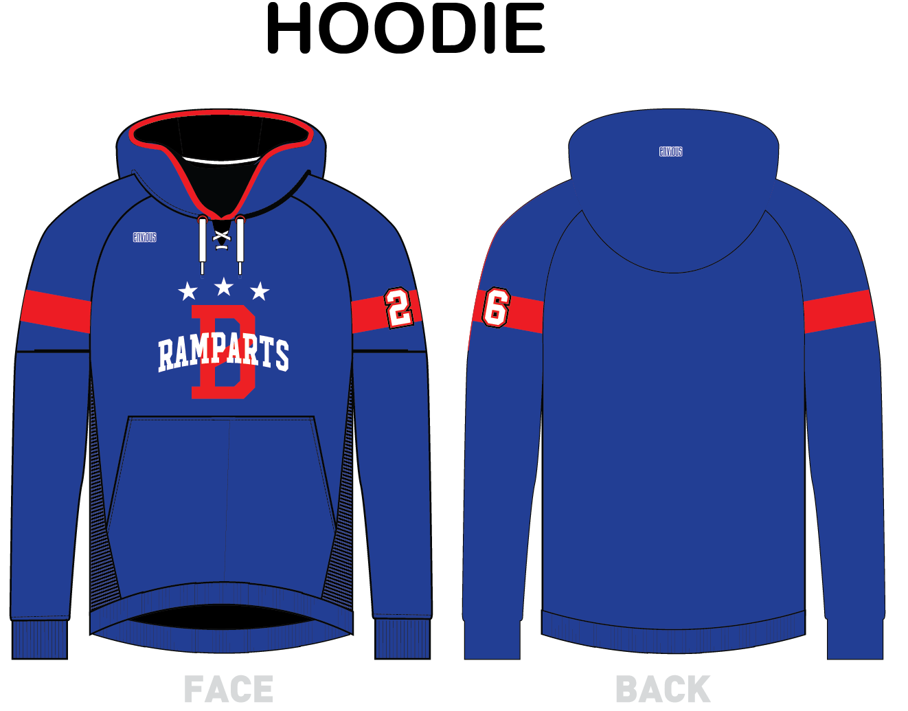 Team Vintage Hoodie (lace-neck)