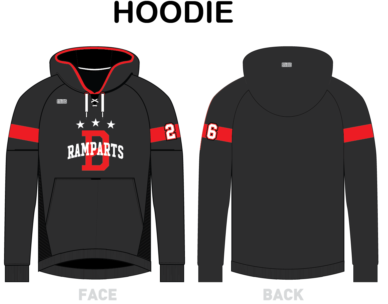 Team Vintage Hoodie (lace-neck)