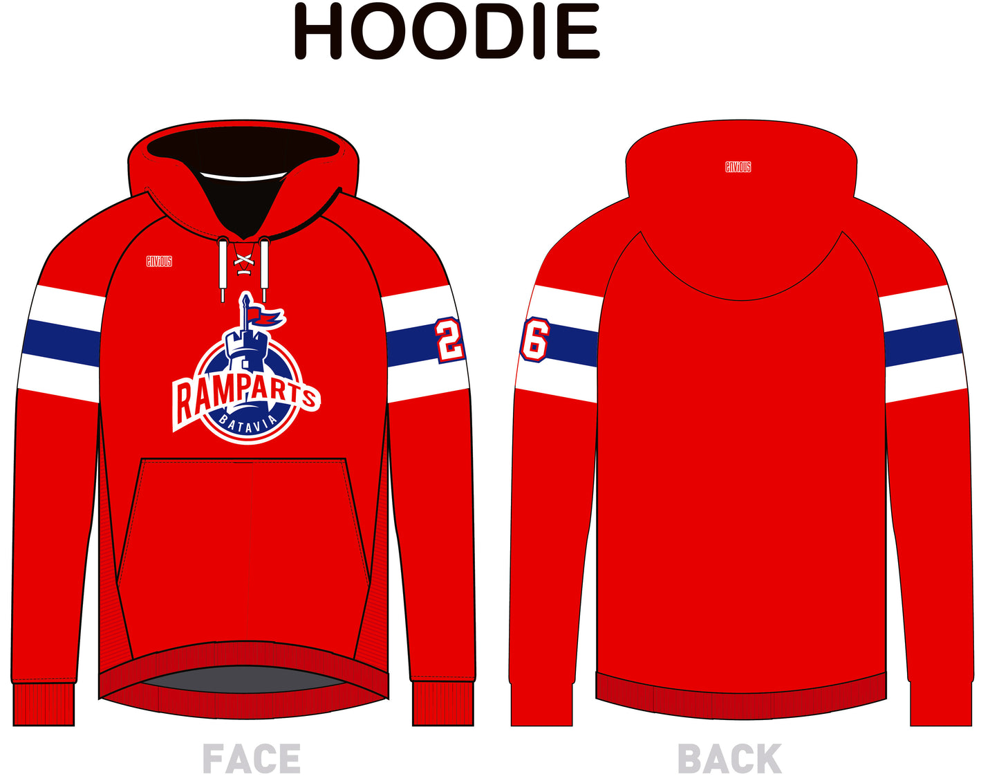 Team Hoodie (lace-neck)