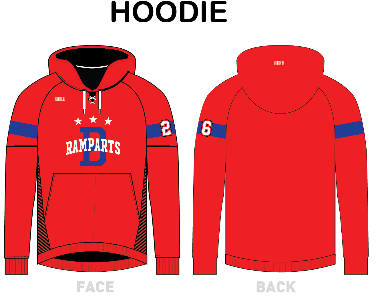 Team Vintage Hoodie (lace-neck)