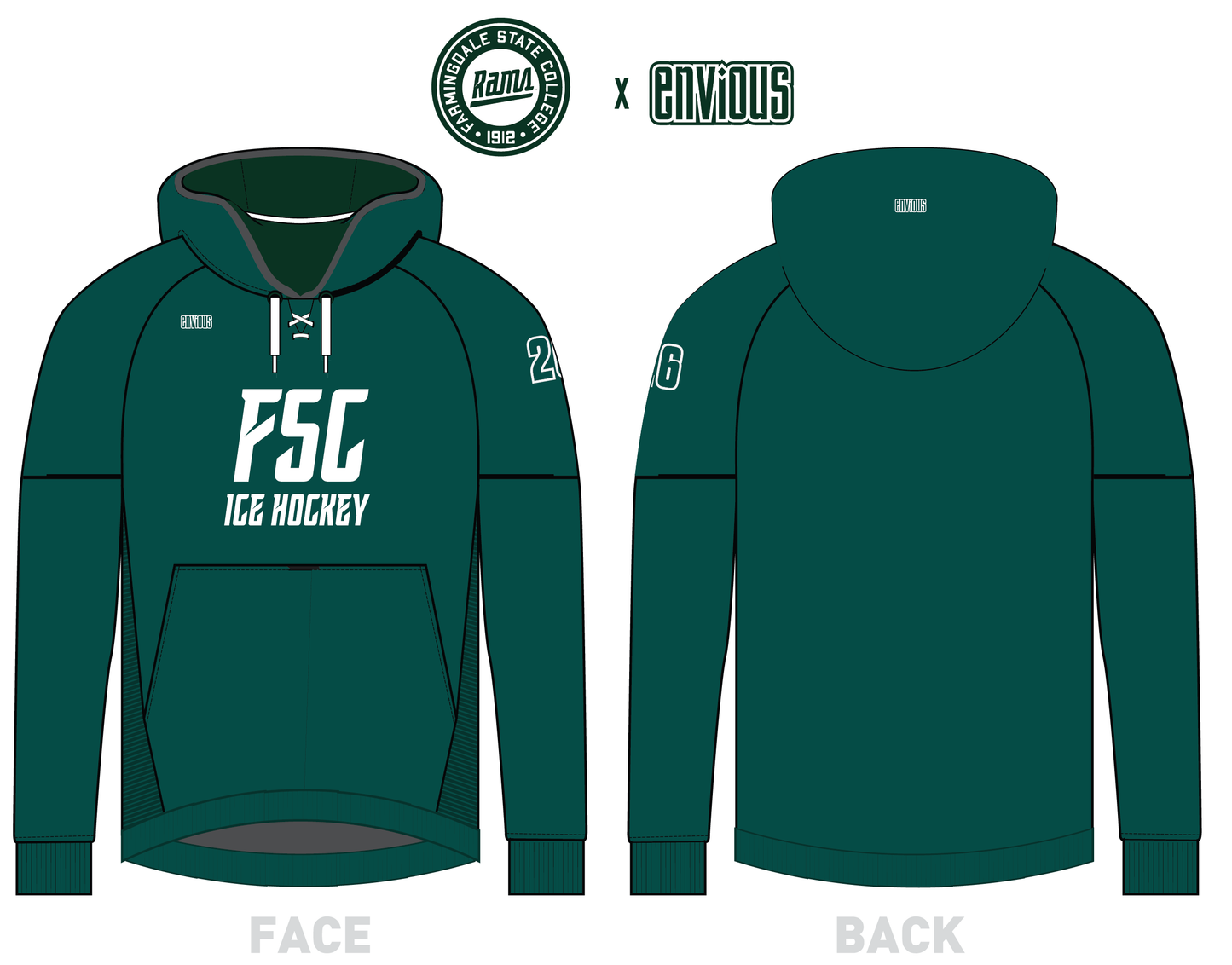 Team Hoodie (lace-neck) FSC EMBROIDERY