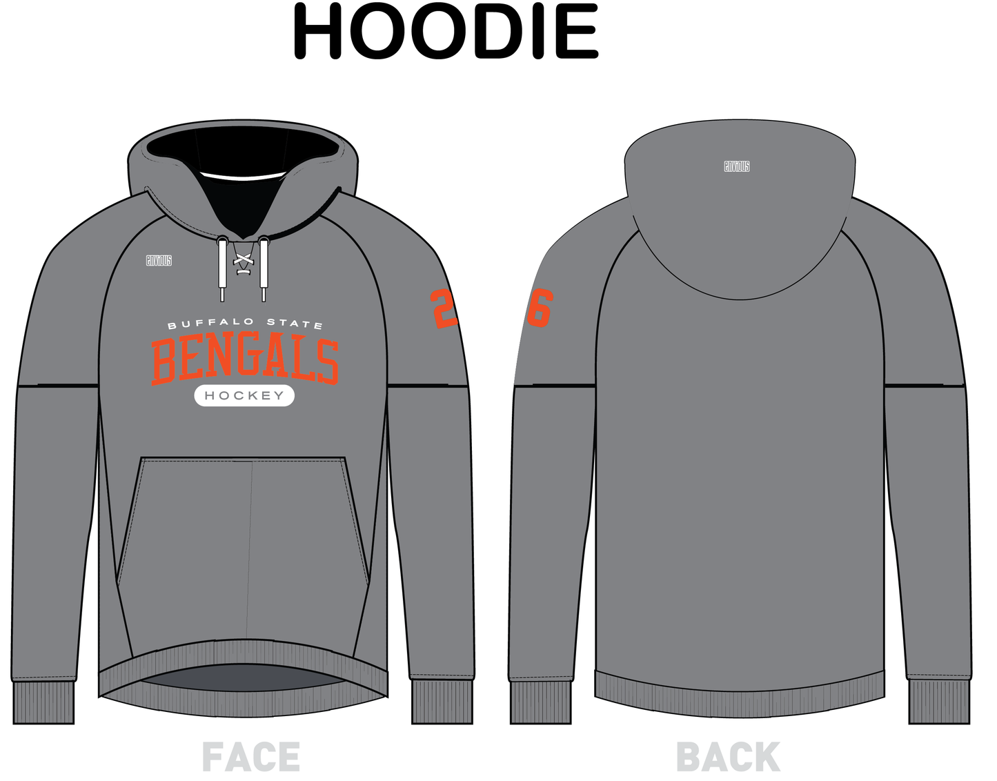 Team Hoodie (lace-neck)