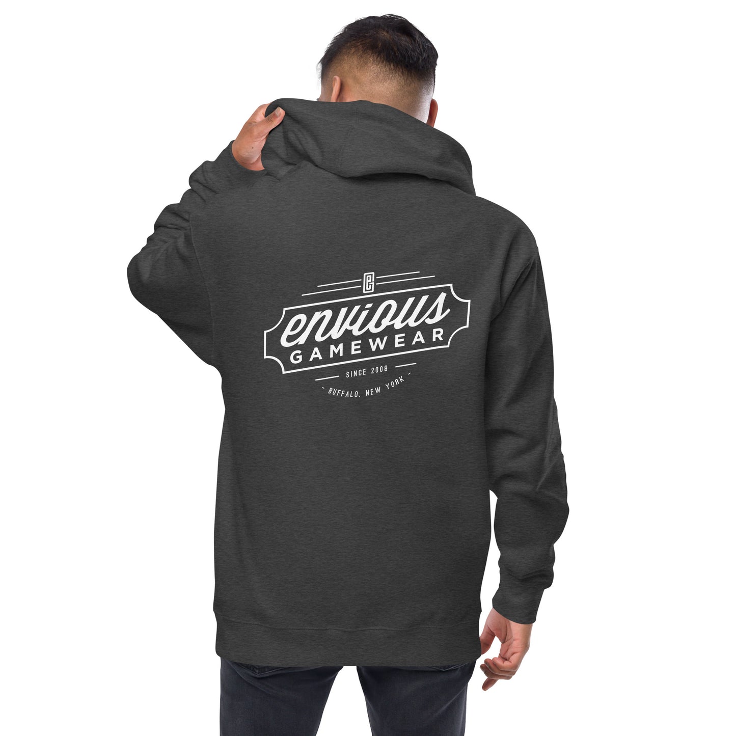 Unisex fleece zip up hoodie