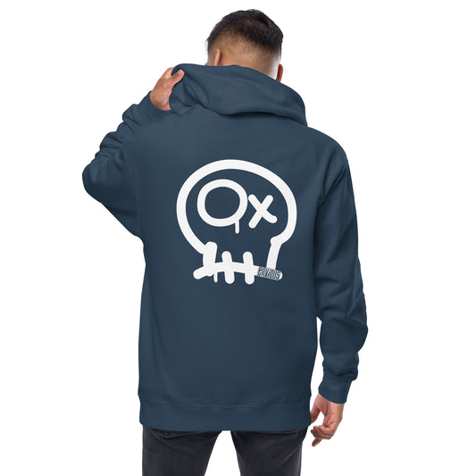 Envious Cursive Skully fleece zip up hoodie
