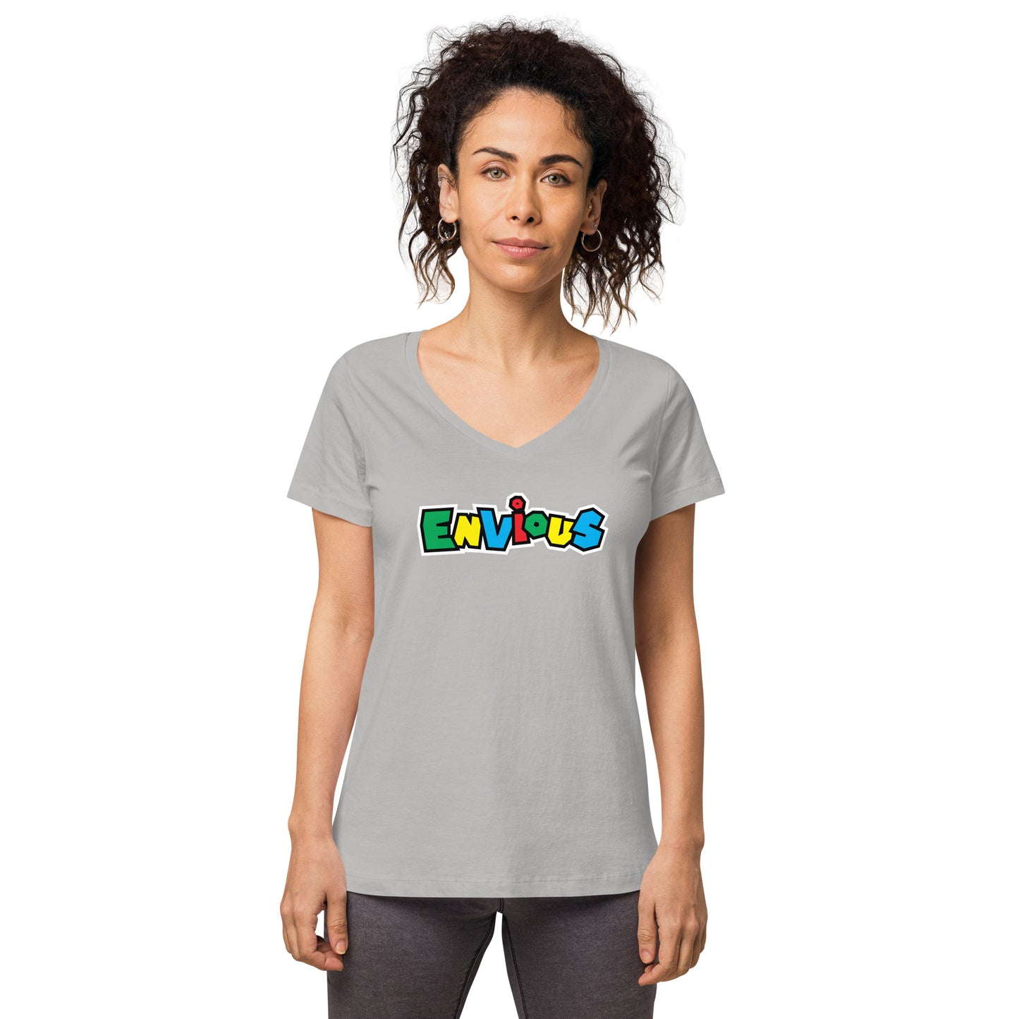 Envious Mario Women’s fitted v-neck t-shirt