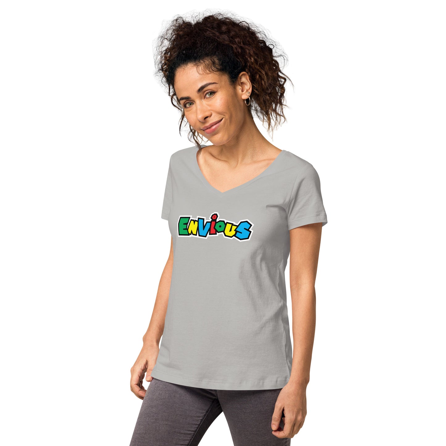 Envious Mario Women’s fitted v-neck t-shirt