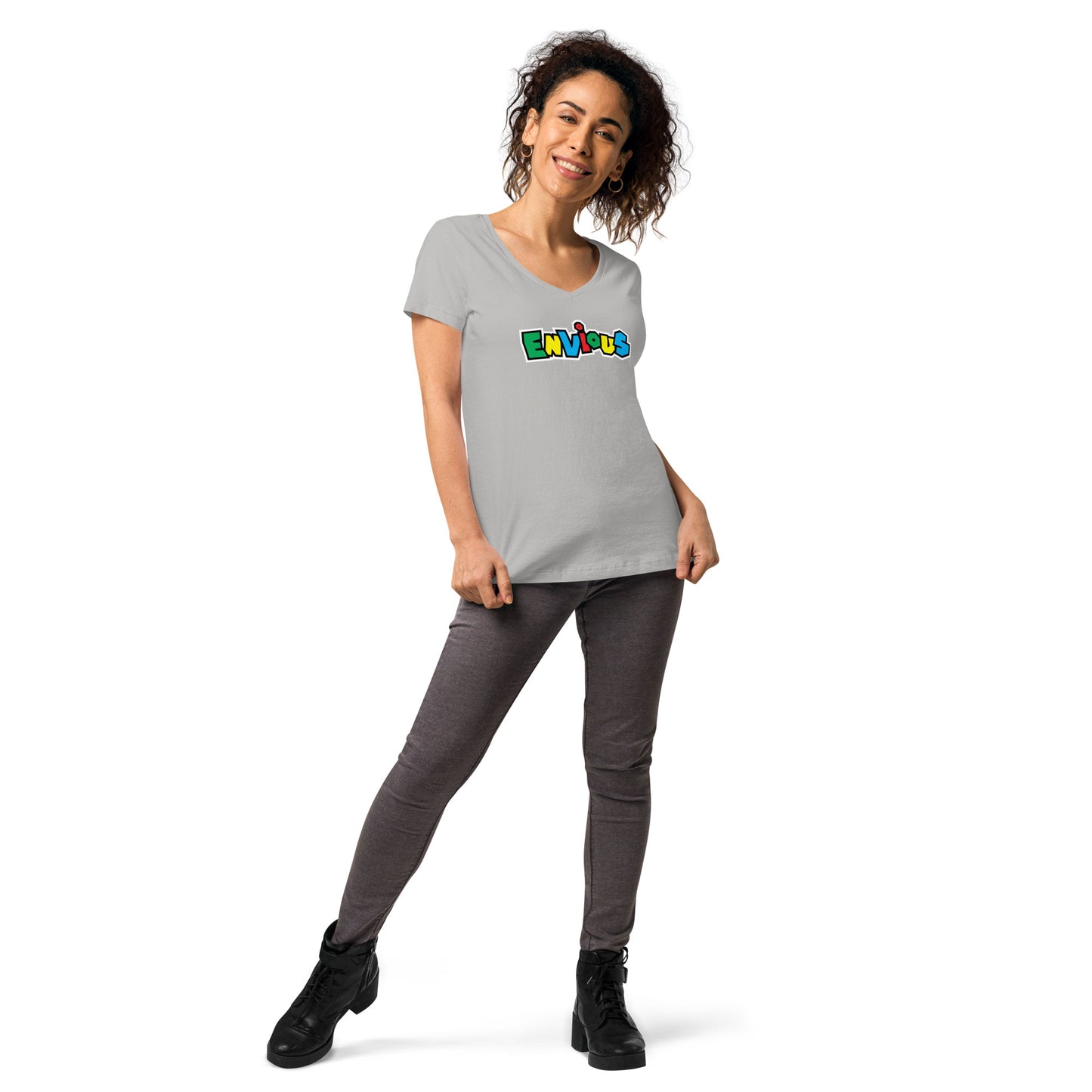 Envious Mario Women’s fitted v-neck t-shirt